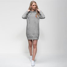 Load image into Gallery viewer, Women&#39;s Printed Hooded Sweater Dress
